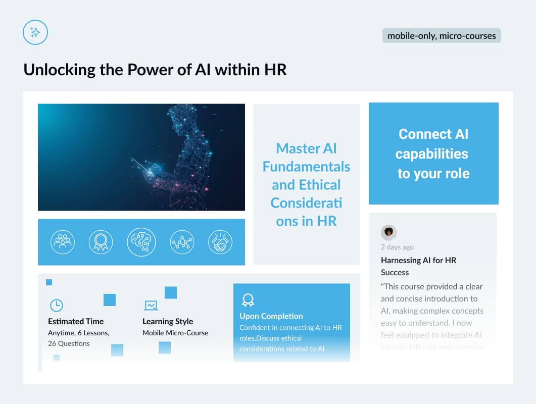 Text reading 'Unlocking the Power of AI within HR' displayed against a modern, tech-themed background representing the integration of AI into HR processes.