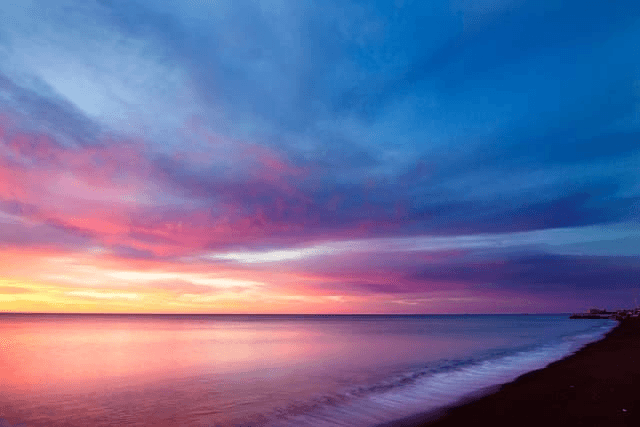 colorful sunset over ocean
