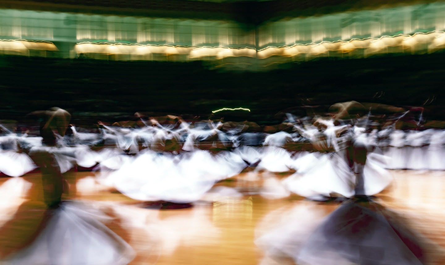 kinetic dance still photo on large ballroom floor